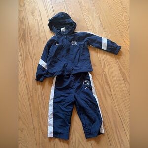 Nike PENN STATE Nittany Lions Baby Track Suit Windbreaker Jacket & Pants Set 18m